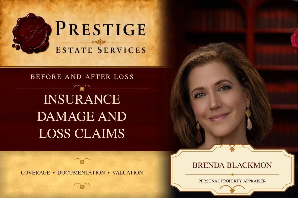 Brenda Blackmon of Prestige Estate Services with insurance and damage-loss appraisal topics