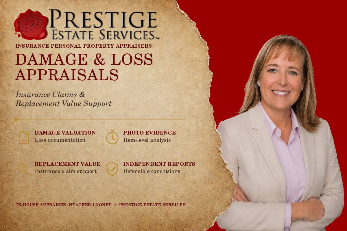 Insurance damage and loss personal property appraisal services