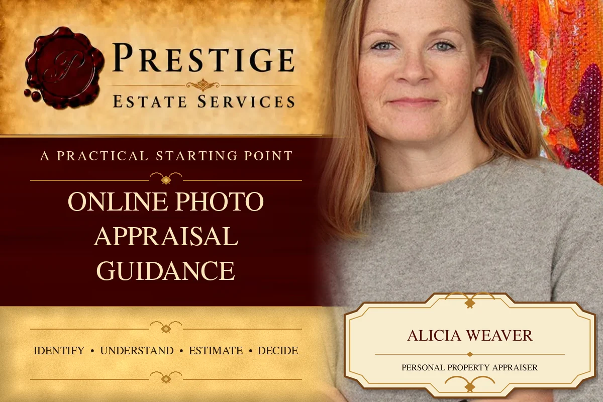 Online photo appraisal guidance with Prestige Estate Services appraiser Alicia Weaver