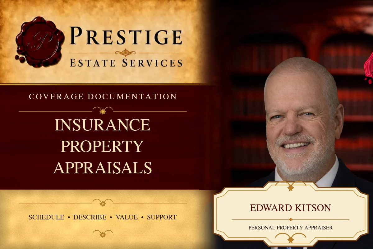 Edward Kitson on the Prestige Estate Services insurance appraisal card.
