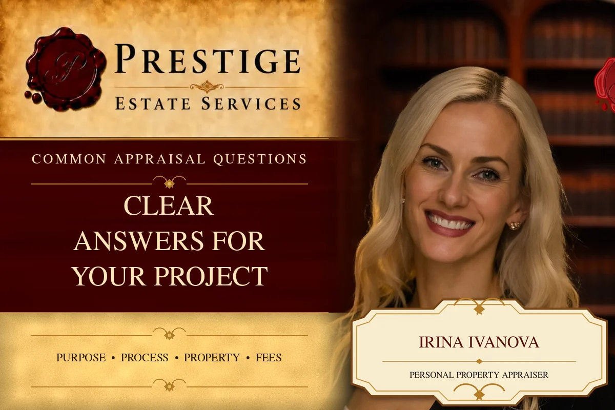 Irina Ivanova of Prestige Estate Services with answers to common personal property appraisal questions