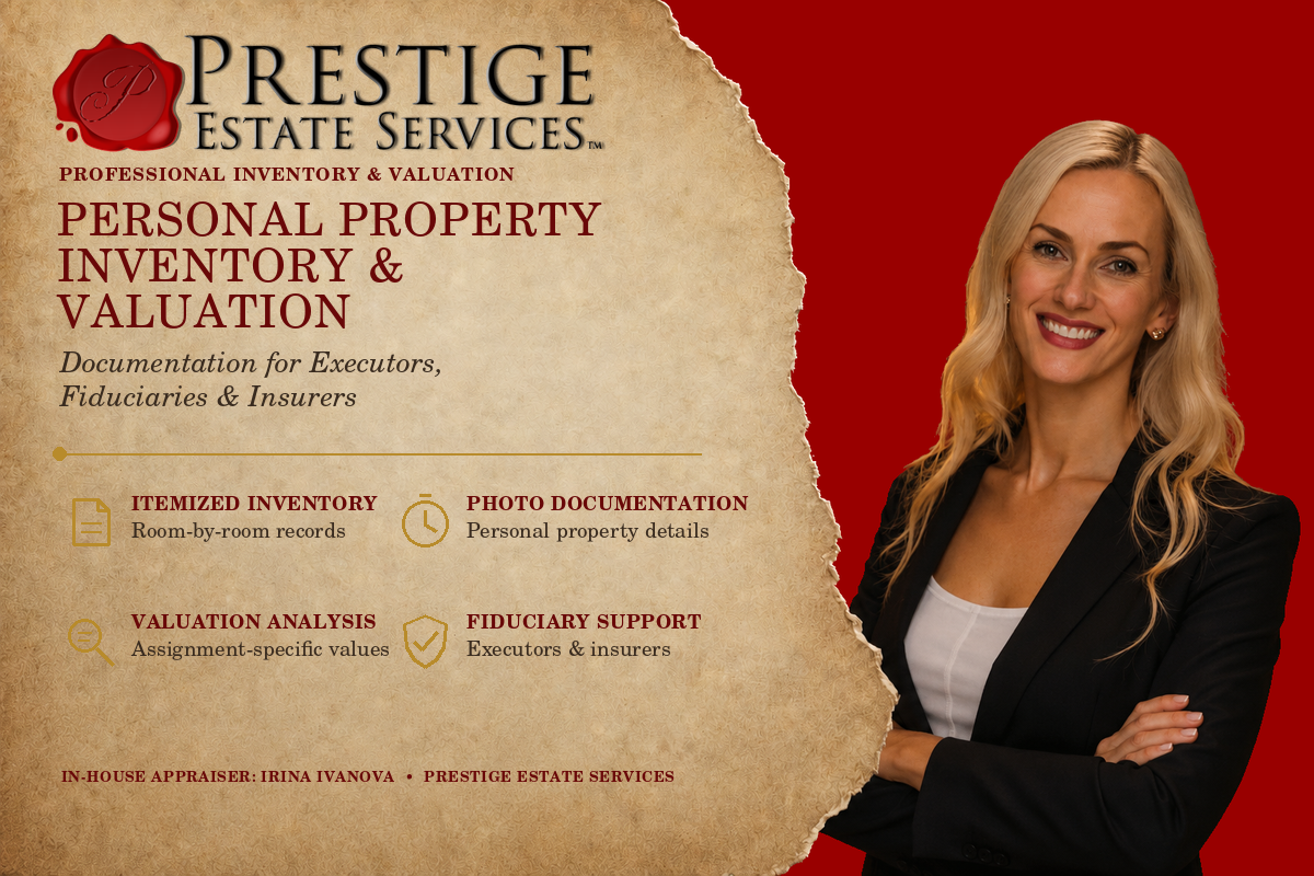 Personal property inventory and valuation for executors and fiduciaries