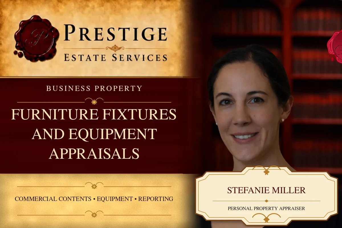 Stefanie Miller on the Prestige Estate Services ffe appraisal card.
