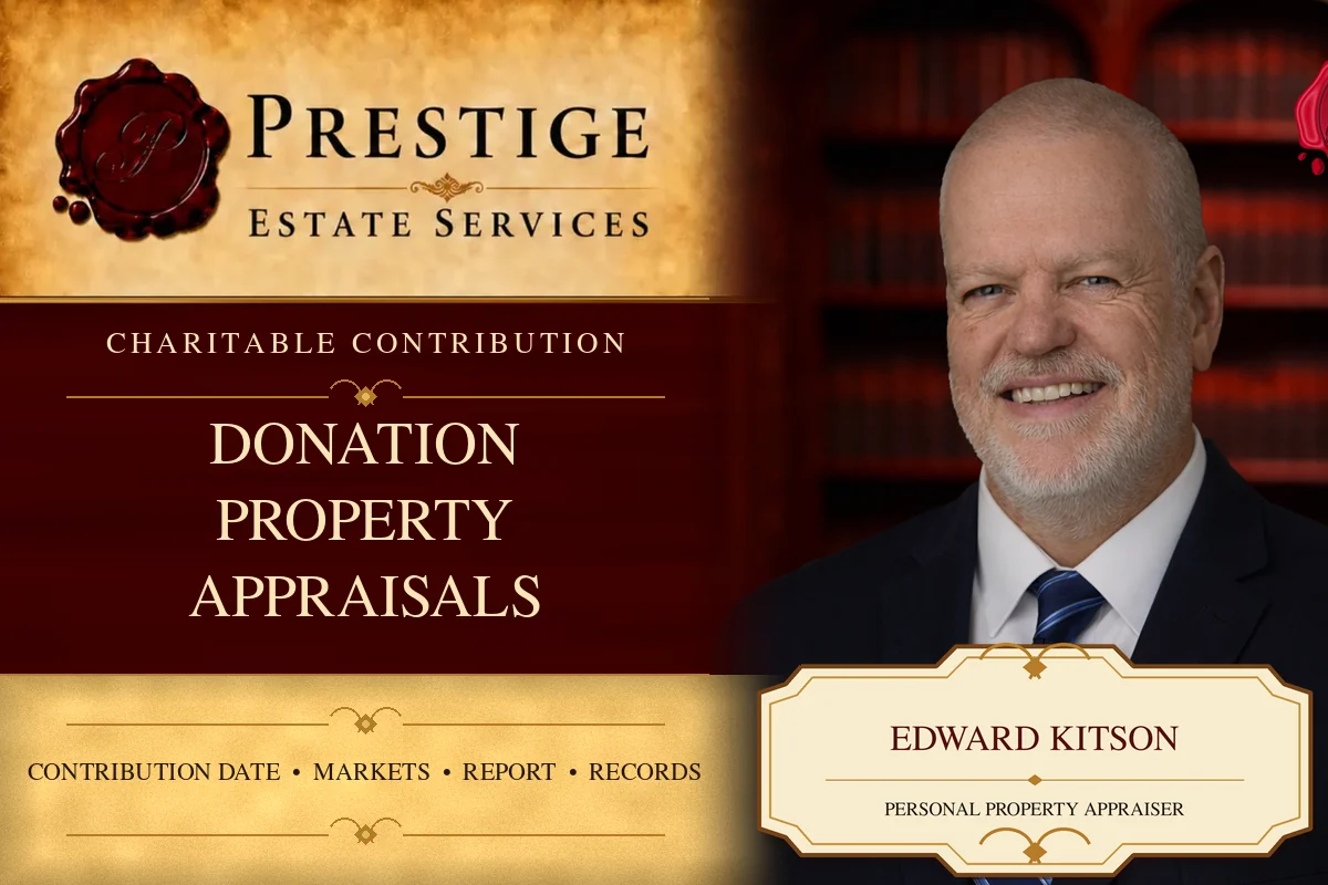 Edward Kitson on the Prestige Estate Services donation property appraisals appraisal card.